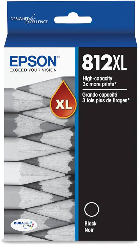 New, Pre-Owned - Epson 812XL High Yield Black Ink Cartridge, T812XL120-S