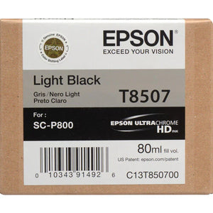 New, Pre-Owned - Epson 80ml UltraChrome HD Light Black Ink Cartridge, T850700