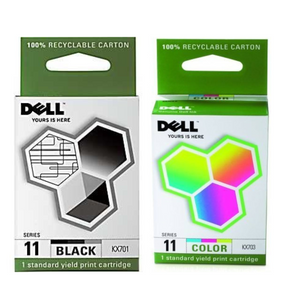 New, Pre-Owned - Dell Series 11 Black and Color Combo Pack Ink Cartridges