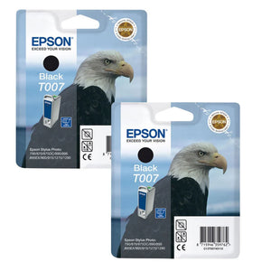 New, Pre-Owned -  - 2 Pack Epson T007 Black Ink Cartridges