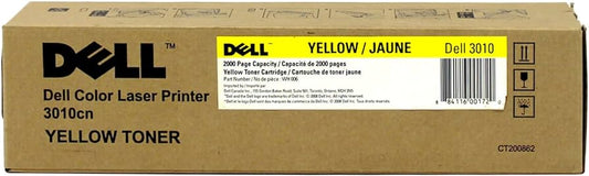 New, Pre-Owned - Dell 3010cn Yellow Toner Cartridge, WH006