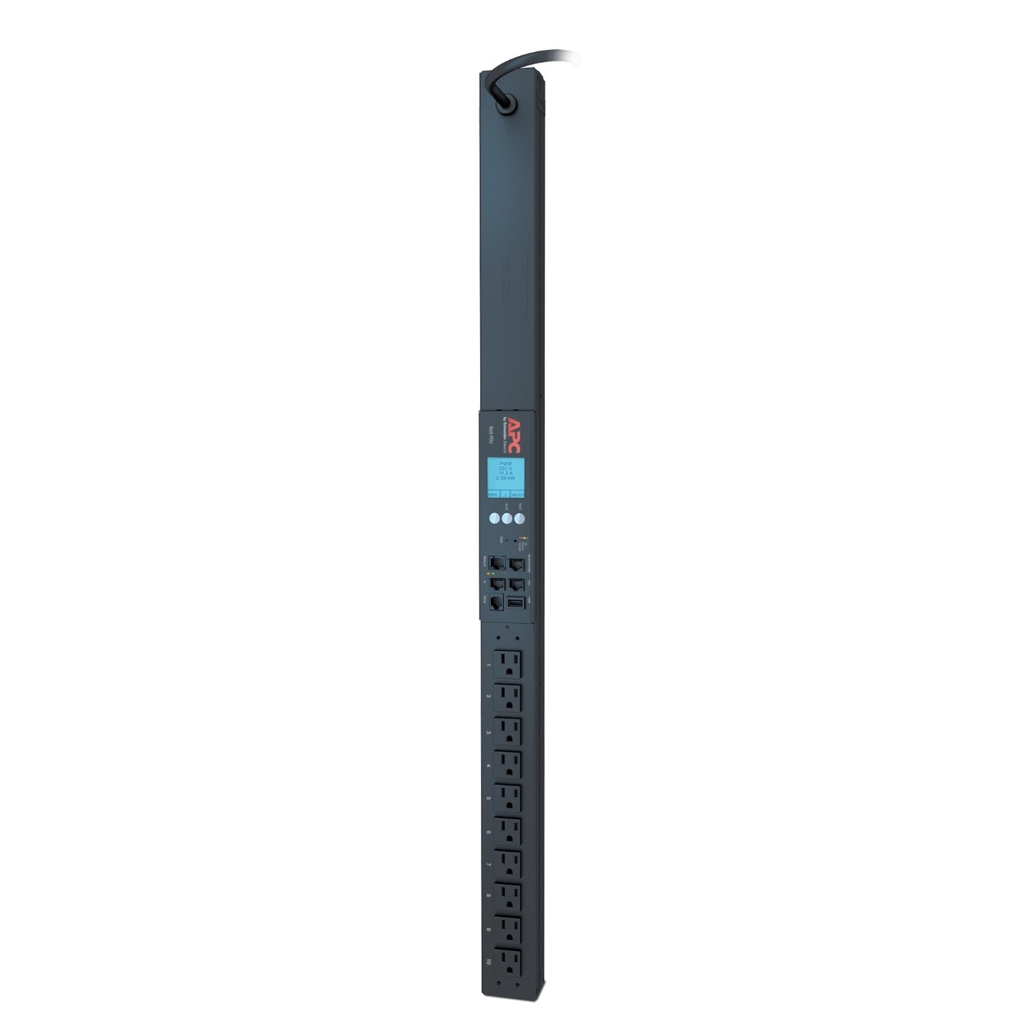 APC 计量型零U机架式PDU 15A 10插座 AP8831