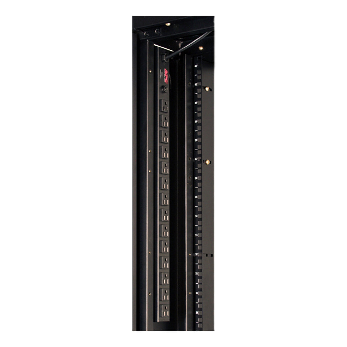 APC NetShelter Basic Rack PDU 0U Vertical 15A 120V 14 5-15R, angled view