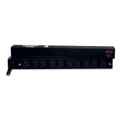 APC NetShelter Basic Rack PDU 1U 30A 120V 10 5-20R Outlets, shown rack mounted