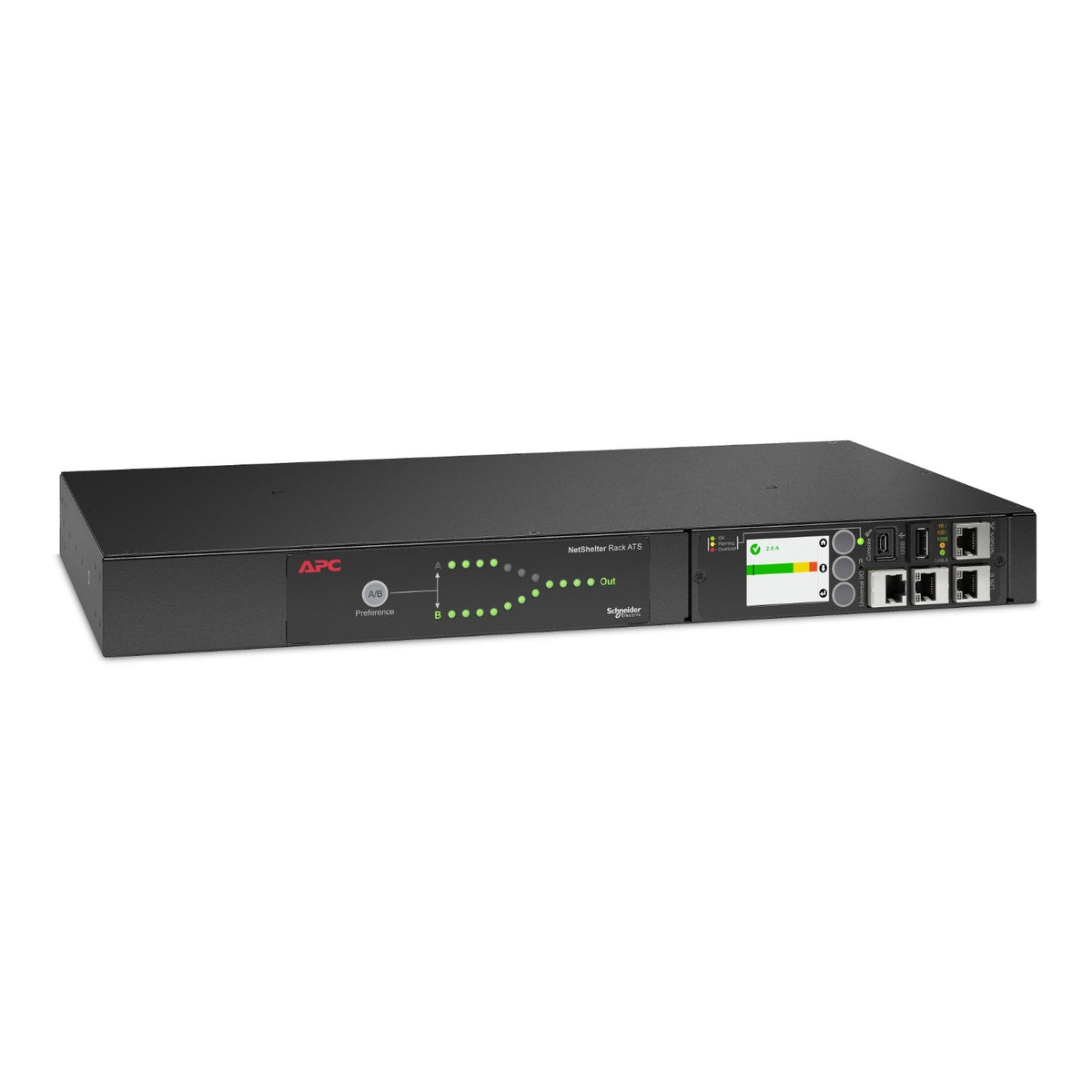 Schneider Electric NetShelter Rack ATS 1U 12A Redundant Power AP4450A