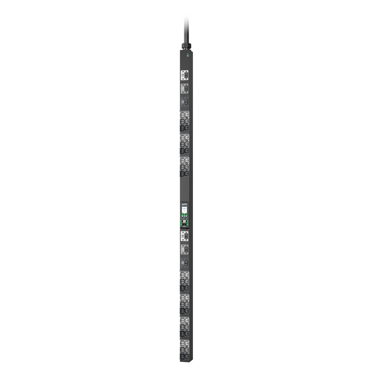 APC NetShelter APDU10452ME — vertical 0U rack PDU, full length front view