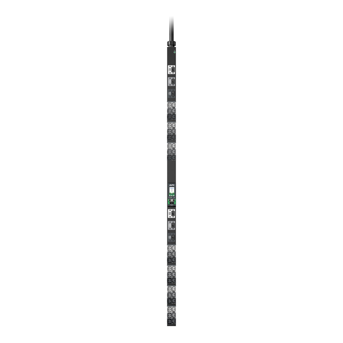 APC NetShelter APDU10452ME — vertical 0U rack PDU, front-side view