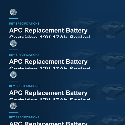 APC Replacement Battery Cartridge RBC55 key specifications