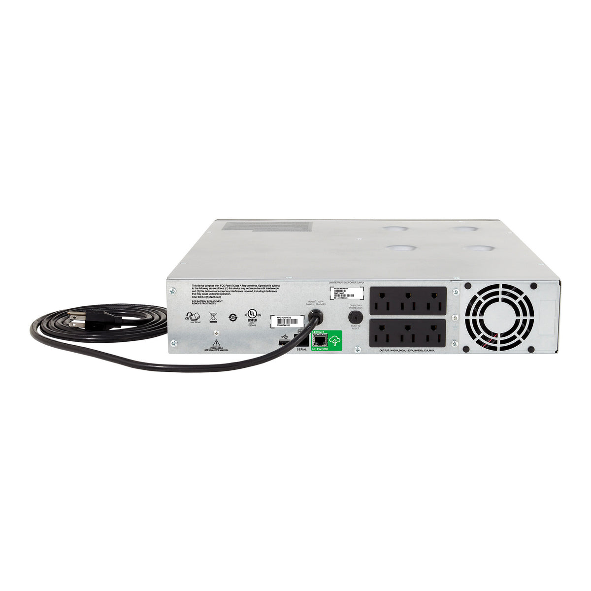 APC Smart-UPS C 1440VA 900W 2U Rackmount Line-Interactive UPS, rear view