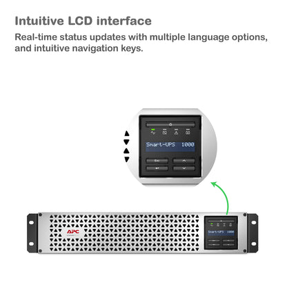 APC Smart-UPS 锂离子 1000 VA 机架式 120V 带 SmartConnect SMTL1000RM2UC