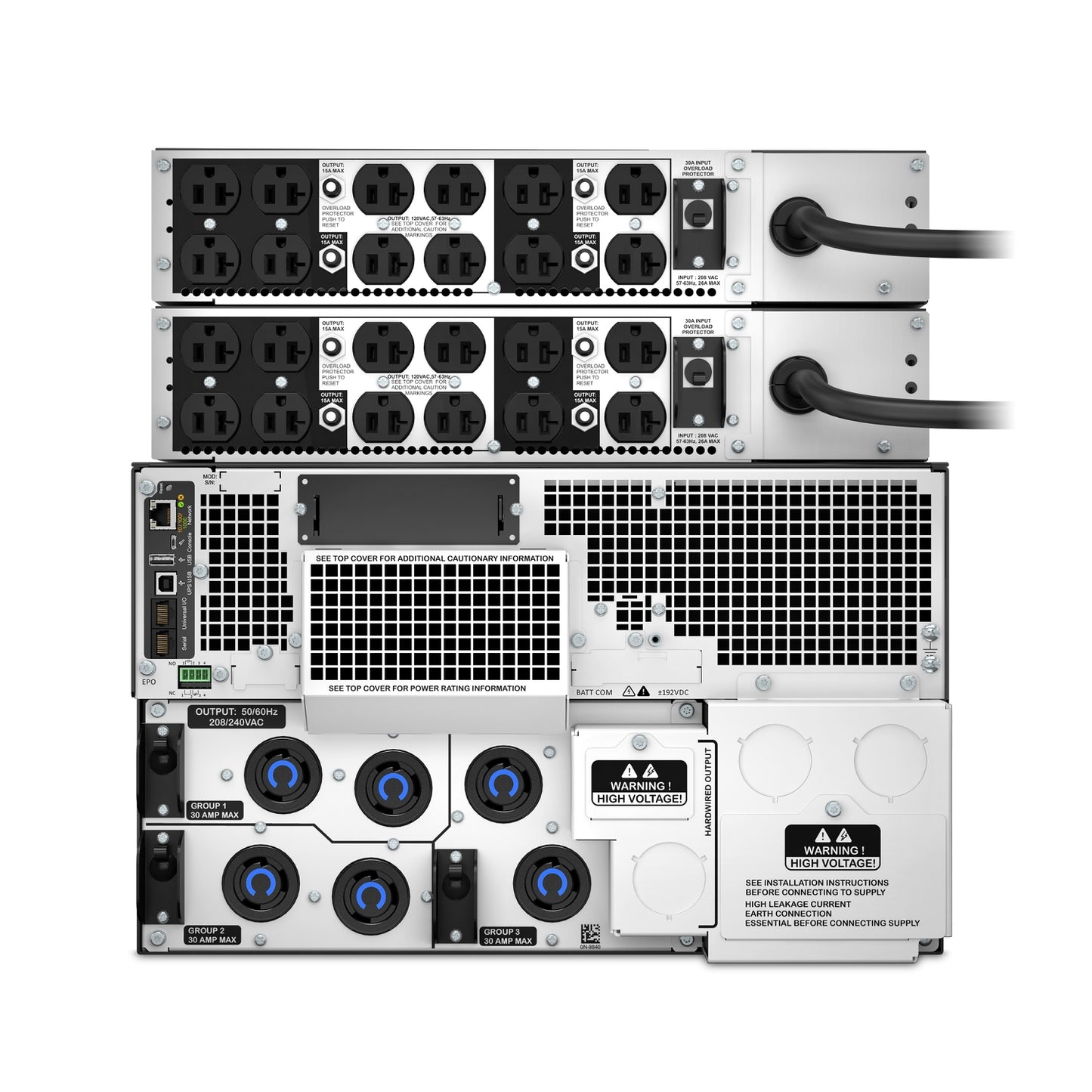 APC Smart-UPS SRT 10000VA 机架式 208V 双转换电源备份 SRT10KRMXLT-5KTF2