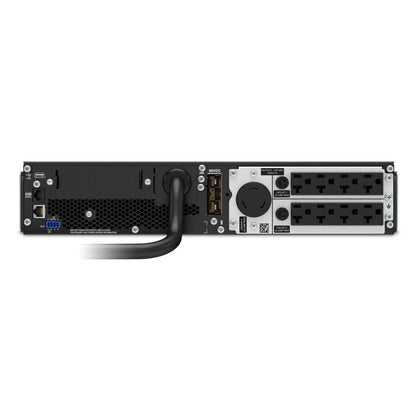 APC Smart-UPS SRT 3000VA 2700W 2U Rackmount Online UPS 120V rear view showing the connection panel