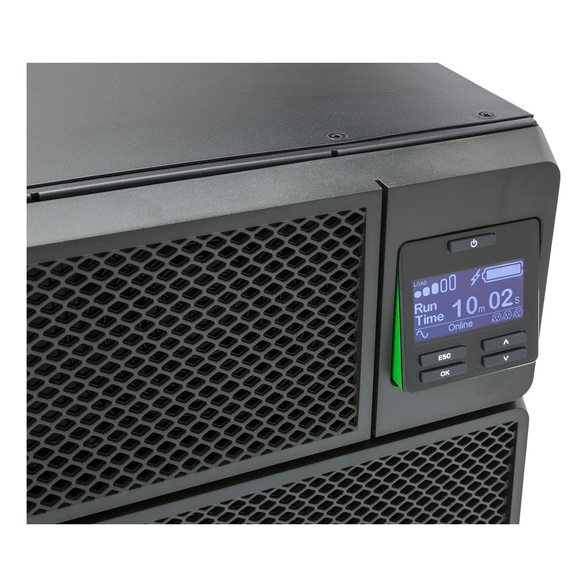 APC Smart-UPS SRT SRT8KRMXLT-5KTF, close view of the front LCD status display