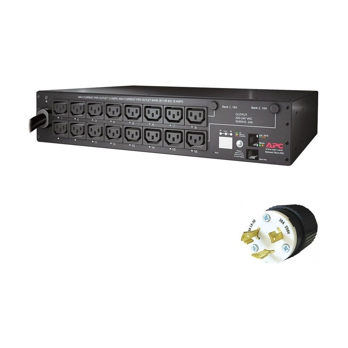 APC Switched 2U Rack PDU 30A 208V with 16 C13 Outlets AP7911B — view 3