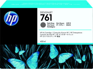 New, Pre-Owned - HP 761 400mL (CM996A) Dark Gray Ink Cartridge