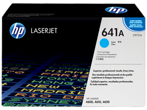 New, Pre-Owned - HP 641A Standard Yield Cyan LaserJet Toner Cartridge, C9721A