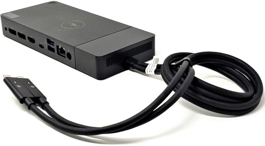 Dell WD19DCS performance dock, rear view showing the port bank