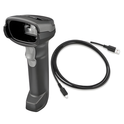 Zebra DS2278 cordless 2D barcode scanner in Twilight Black with micro USB cable