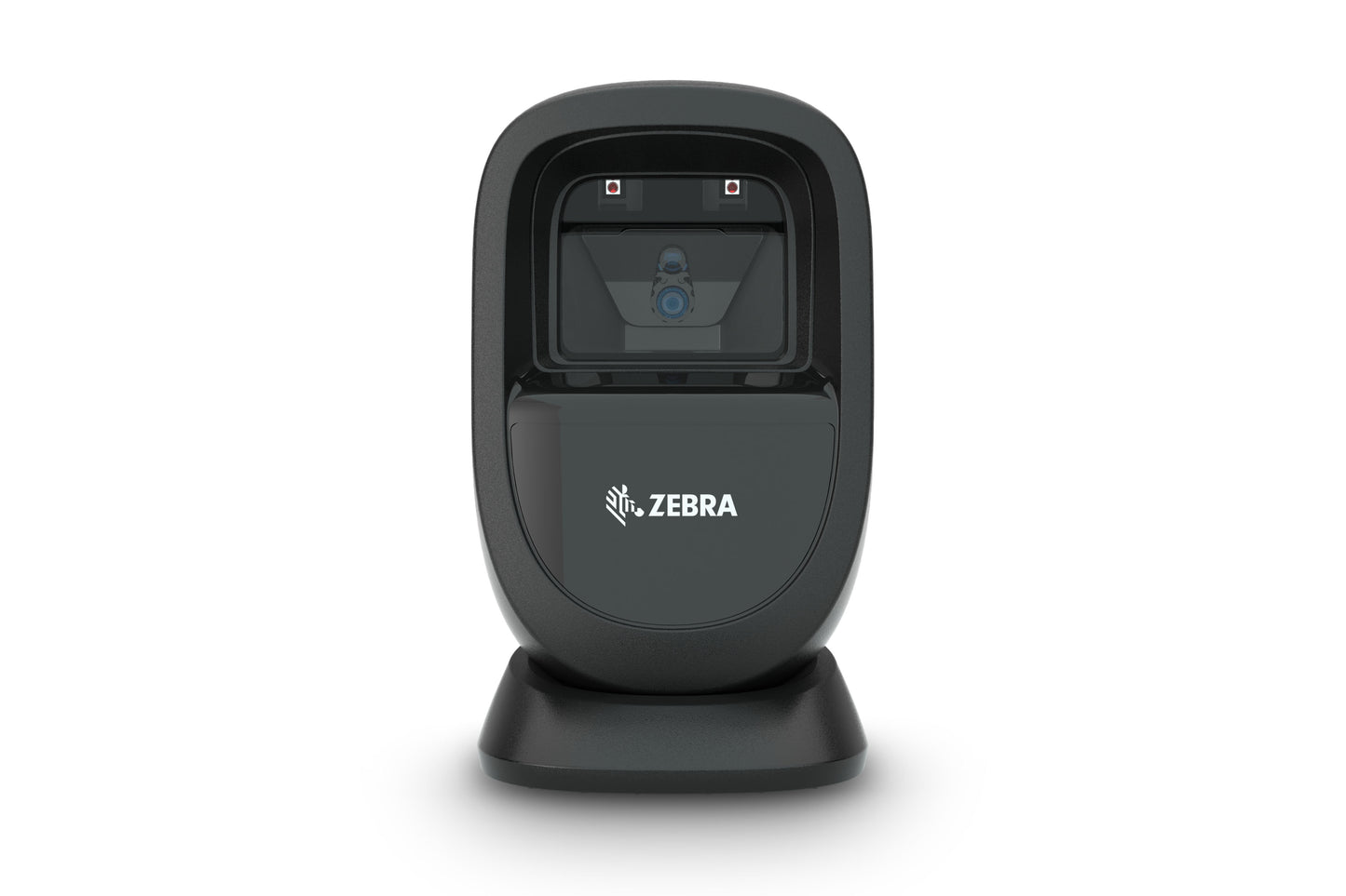 Zebra DS9308-SR presentation barcode scanner in Midnight Black, front view