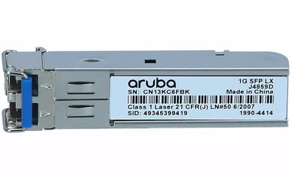 Aruba 1G SFP LC LX 10km Singlemode Fiber Transceiver J4859D