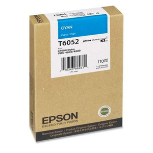 New, Pre-Owned - Epson T6052 Cyan Ink Cartridge, T605200
