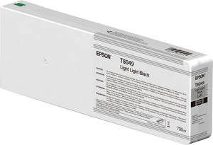New, Pre-Owned - Epson (T8049) 700ml UltraChrome HD Light Light Black Ink Cartridge, T804900