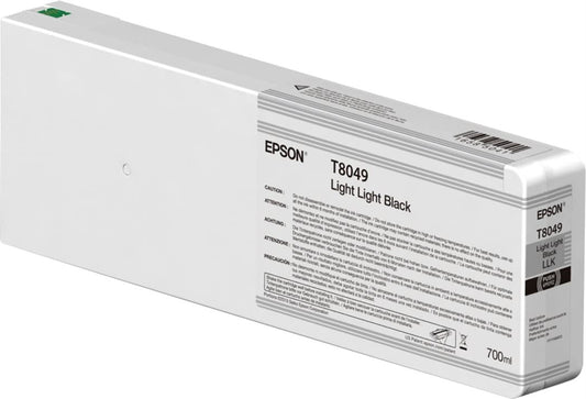 New, Pre-Owned - Epson (T8049) 700ml UltraChrome HD Light Light Black Ink Cartridge, T804900