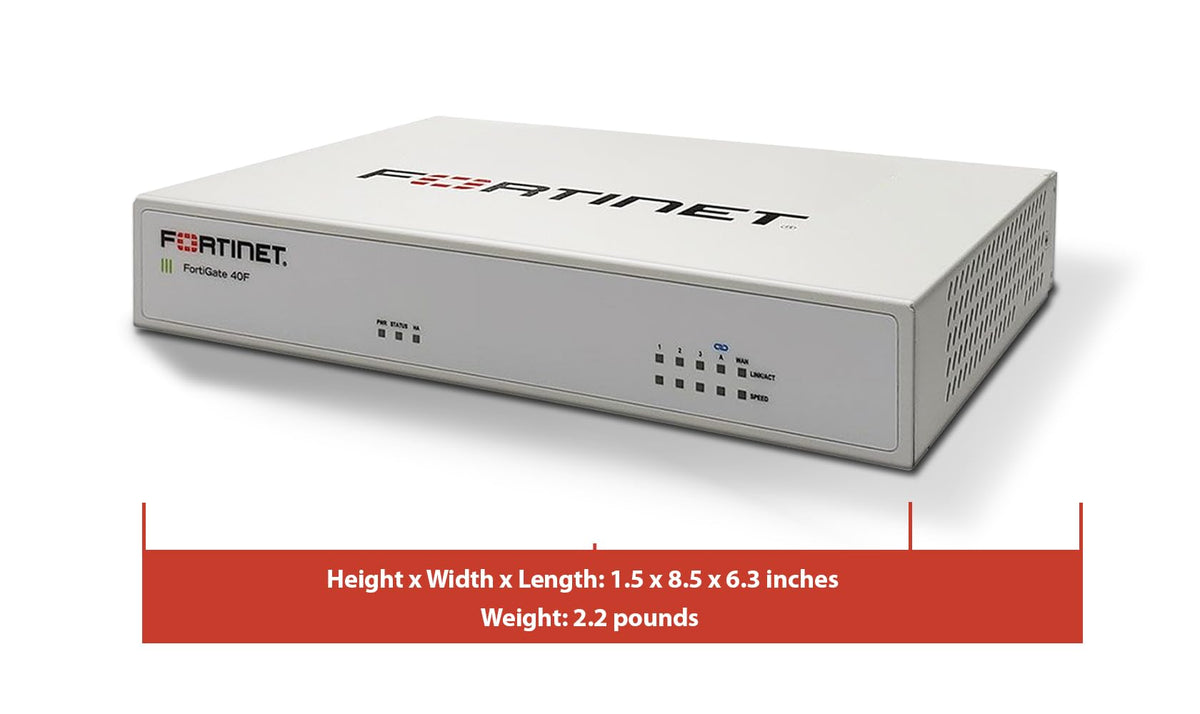 Fortinet FortiGate 40F Firewall 5 Gbps NGFW Secure SD-WAN FG-40F-BDL-950-12 — view 5