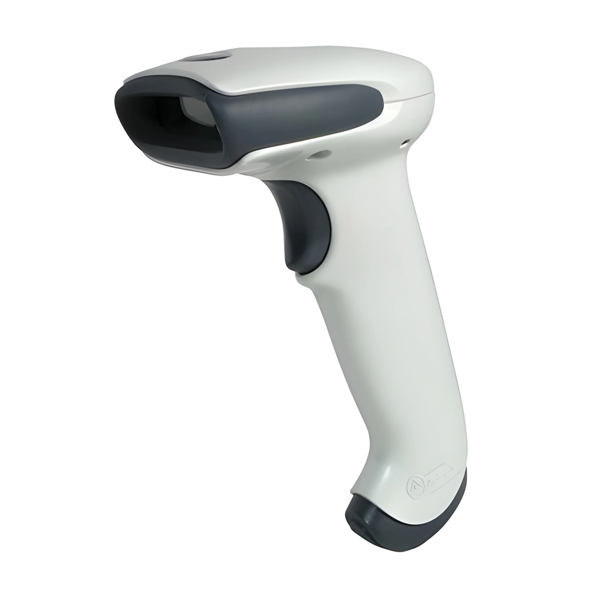 Honeywell Hyperion 1300g corded linear imaging barcode scanner in ivory, front three-quarter view