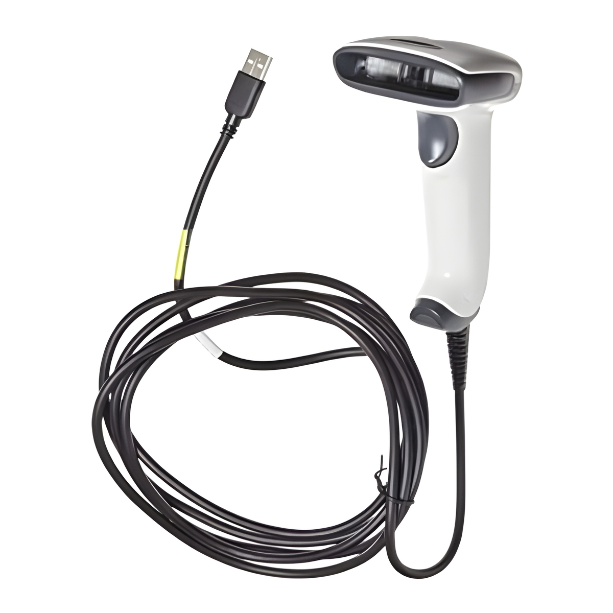 Honeywell Hyperion 1300g barcode scanner in ivory with the USB cable supplied