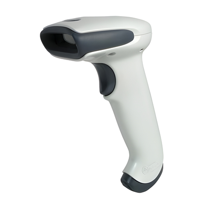 Honeywell Hyperion 1300g linear imaging scanner in ivory, three-quarter view