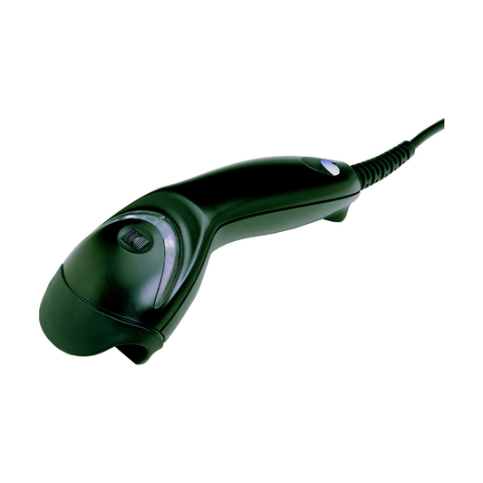 Honeywell MS5145 Eclipse single-line laser barcode scanner, front three-quarter view