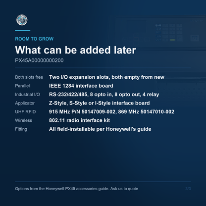 Honeywell PX45 PX45A00000000200 - expansion options that can be added later