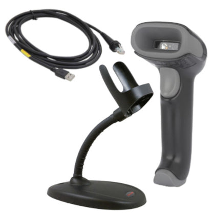 ESCÁNER 1D/2D HONEYWELL 1470G CON SOPORTE USB Y CABLE 1470G2D-2USB-1-N