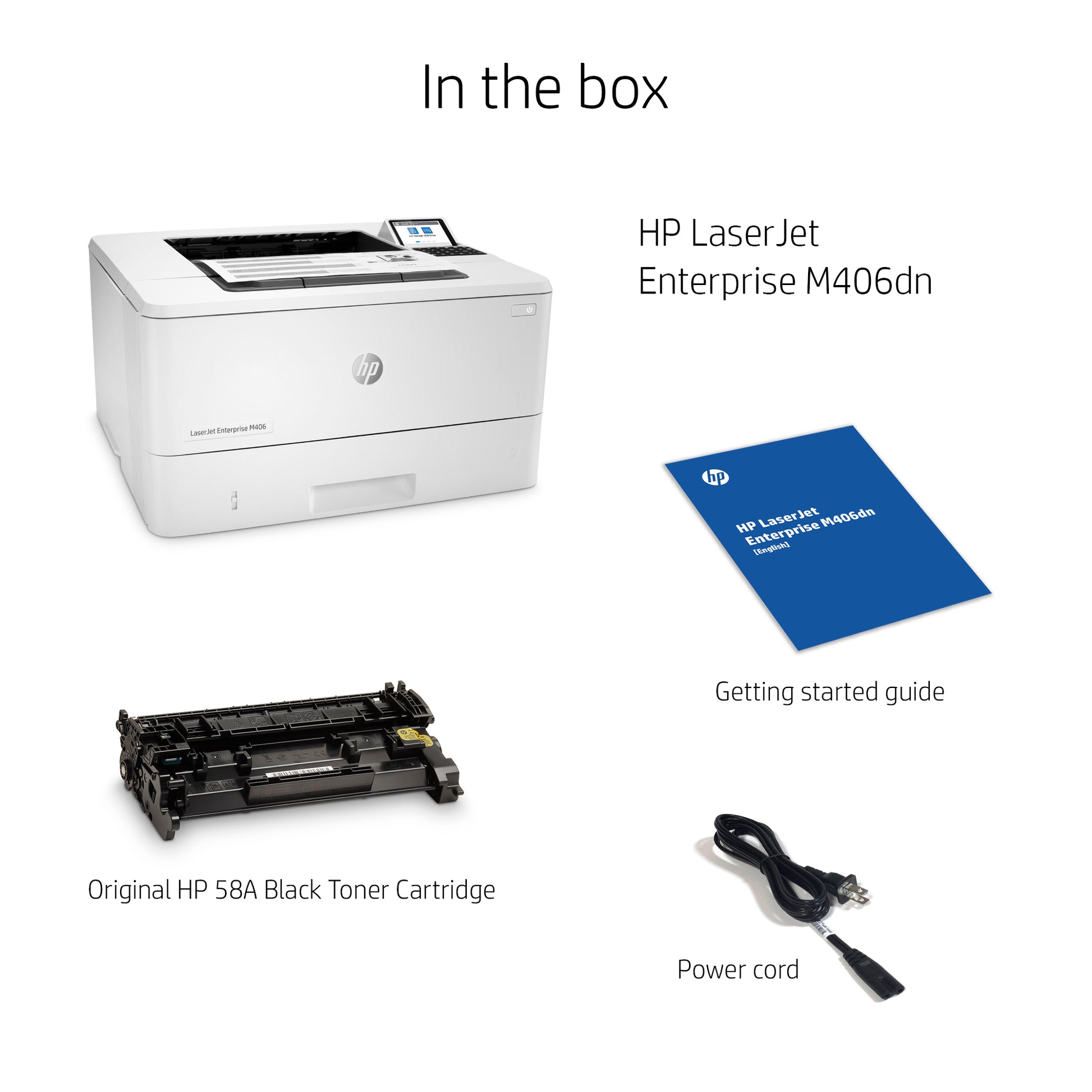 HP LaserJet Enterprise M406dn 42ppm Monochrome Printer 3PZ15A#BGJ — view 7