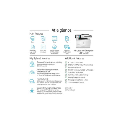 HP LaserJet Enterprise M430f Multifunction 42 ppm Printer 3PZ55A#BGJ — view 5