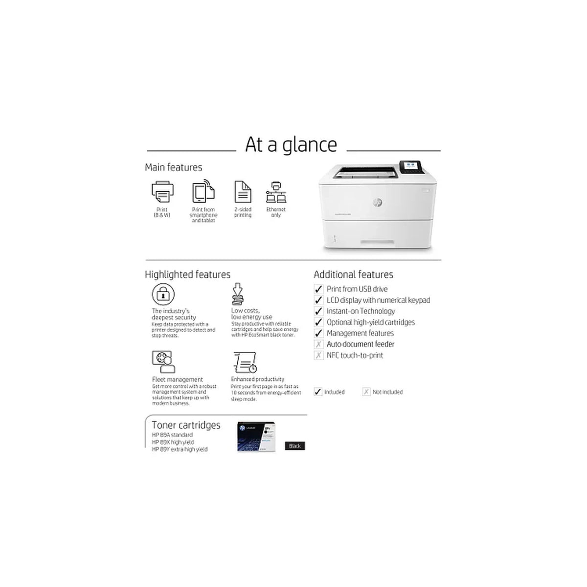 HP LaserJet Enterprise M507dn 45 PPM Monochrome Printer 1PV87A#BGJ — view 13