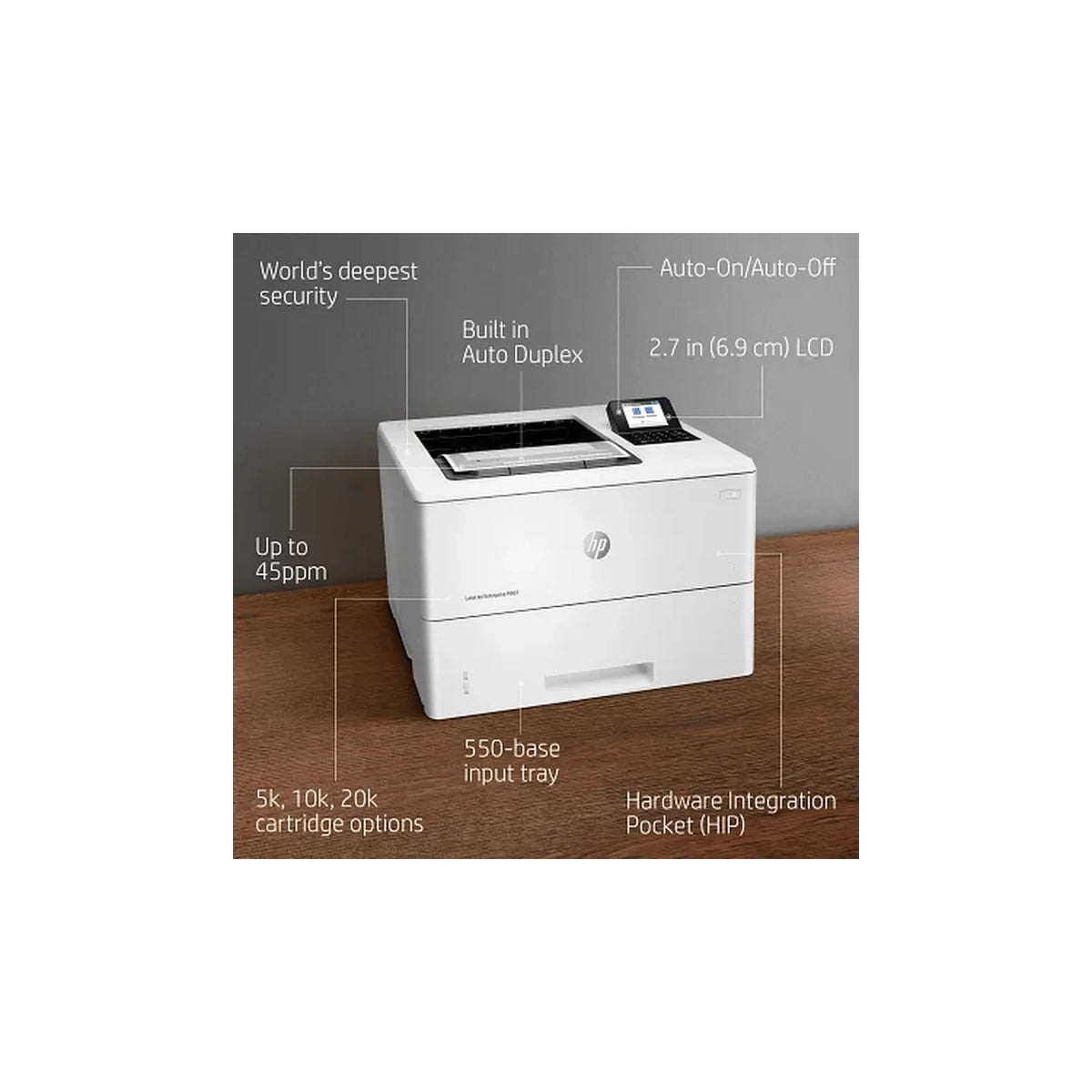 HP LaserJet Enterprise M507dn 45 PPM Monochrome Printer 1PV87A#BGJ — view 7