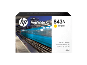 New, Pre-Owned - HP 843A 400ml PageWide XL Yellow Ink Cartridge, C1Q60A