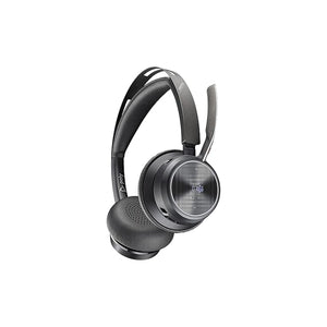 HP Poly Voyager Focus 2 Microsoft Teams Certified On-Ear Bluetooth Headset with Charge Stand and BT700 USB-A Adapter 77Y87AA