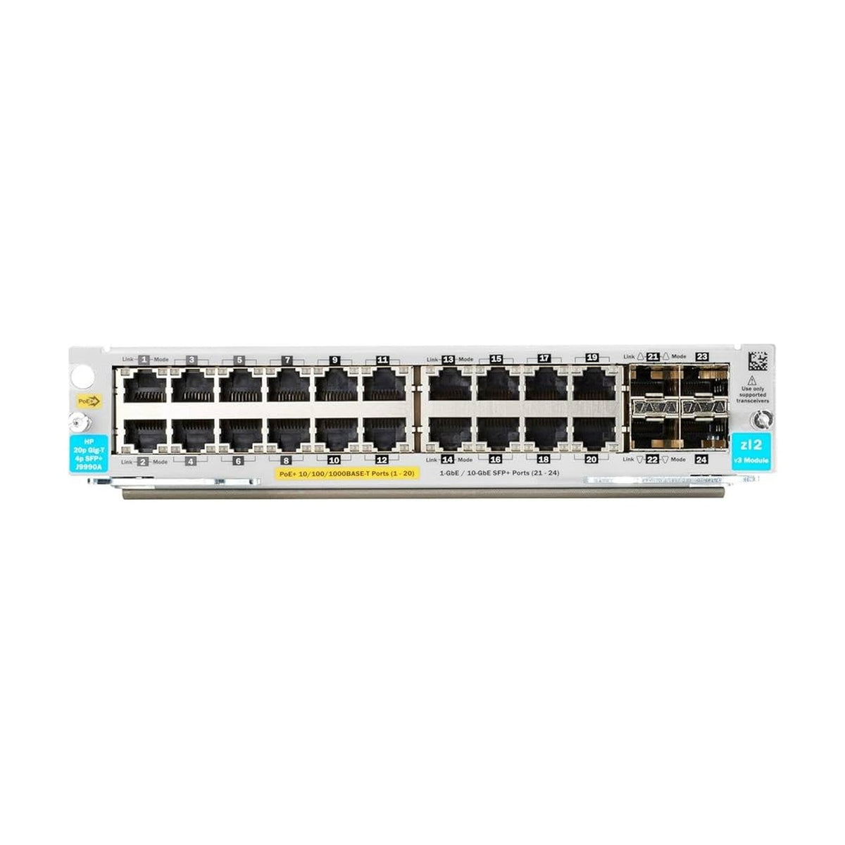 Aruba 20-Port PoE+ Gigabit Expansion Module with 4 SFP+ 10GbE J9990A — view 4