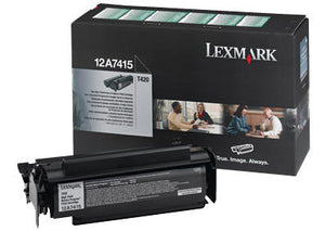New, Pre-Owned - Lexmark 12A7415 High Yield Black Toner Cartridge