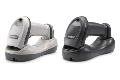 Zebra CR0078 charging and communication cradles, official Zebra product photography. This part number is the Twilight Black cradle shown on the right; the white unit is a separate part number. Scanners shown are not included.