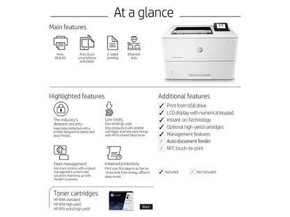 HP LaserJet Enterprise M507dn 45 PPM Monochrome Printer 1PV87A#BGJ