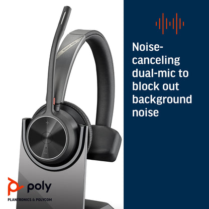 Auriculares estéreo Poly Voyager Focus 2 UC con base de carga 77Y86AA