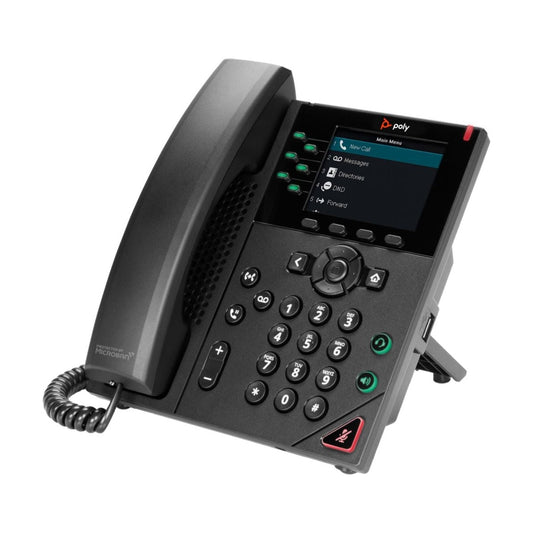 Poly VVX 350 6-Line Business IP Desk Phone PoE Open SIP No Power Supply 89B68AA — view 2