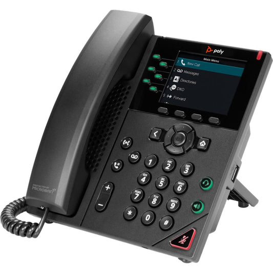 Poly VVX 450 IP桌面电话，带高清语音和双以太网 2200-48830-025