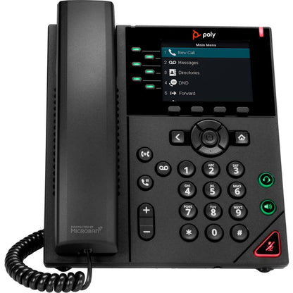 Teléfono de escritorio IP Poly VVX 450 con voz HD y Ethernet dual 2200-48830-025