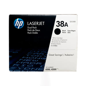 New, Pre-Owned - HP 38A Standard-Yield Black LaserJet Dual Pack Toner Cartridge, Q1338D