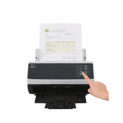 Ricoh fi-8150 colour duplex document scanner, front view of the operator panel